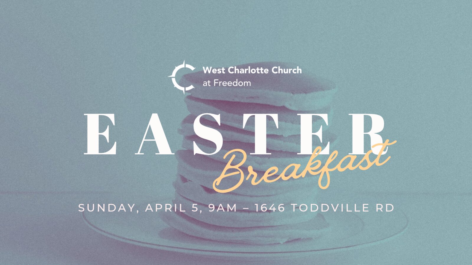 Easter Breakfast graphic for a church breakfast
